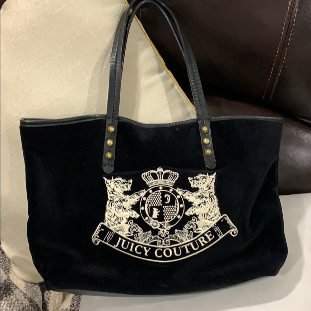 Black & White Velour Juicy Couture bag